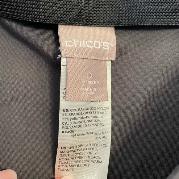 Chico's Grey Pull On Ponte Knit Leggings Size 4 - Picture 3 of 8